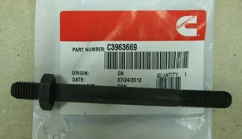 Болт М10*1,5 (L=120mm) выпуск.коллектора (шпилька) 3963669 - ISBe,ISDe (Ориг)