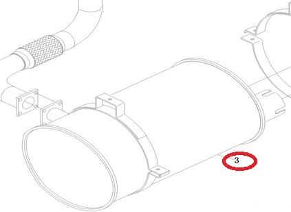Глушитель (в сборе) 12M11-01001B-E {HIGER 6108, 6118}