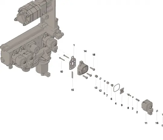 Датчик (Актуатор) давления топлива (без EGR) 12V 4089981 (4902905) - QSX, ISX (Аналог)